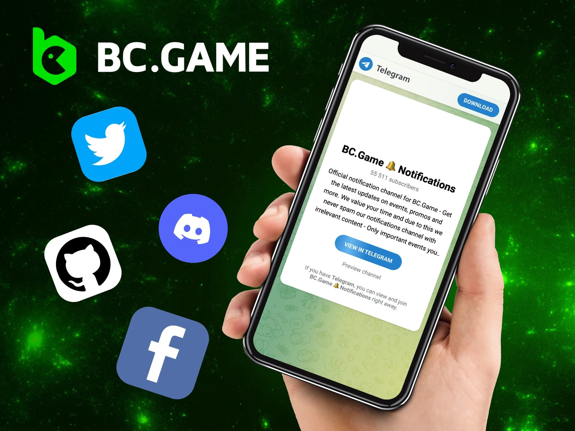 How can I contact technical support of the BC Game website via social networks.